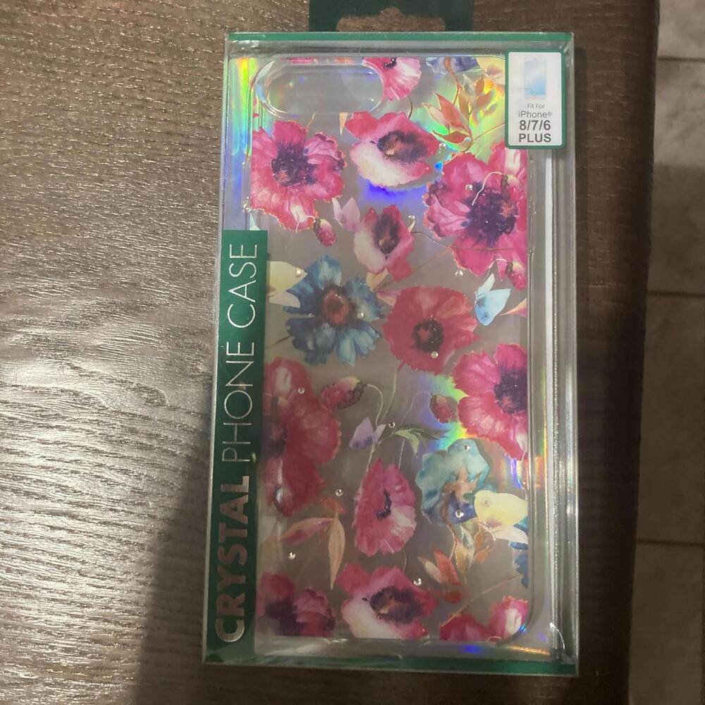 Crystal Phone‎ Case Floral iPhone 8/7/6 Plus